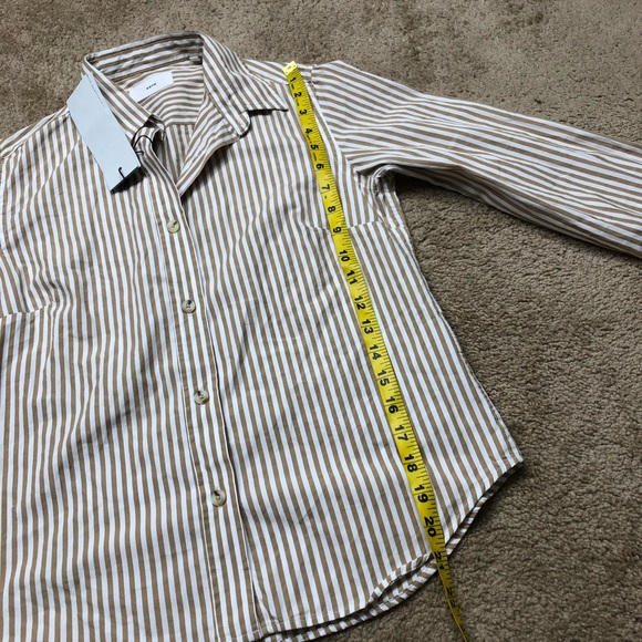 KOTN White Gold Striped collared shirt size US 4 - Picture 10 of 11